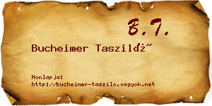 Bucheimer Tasziló névjegykártya